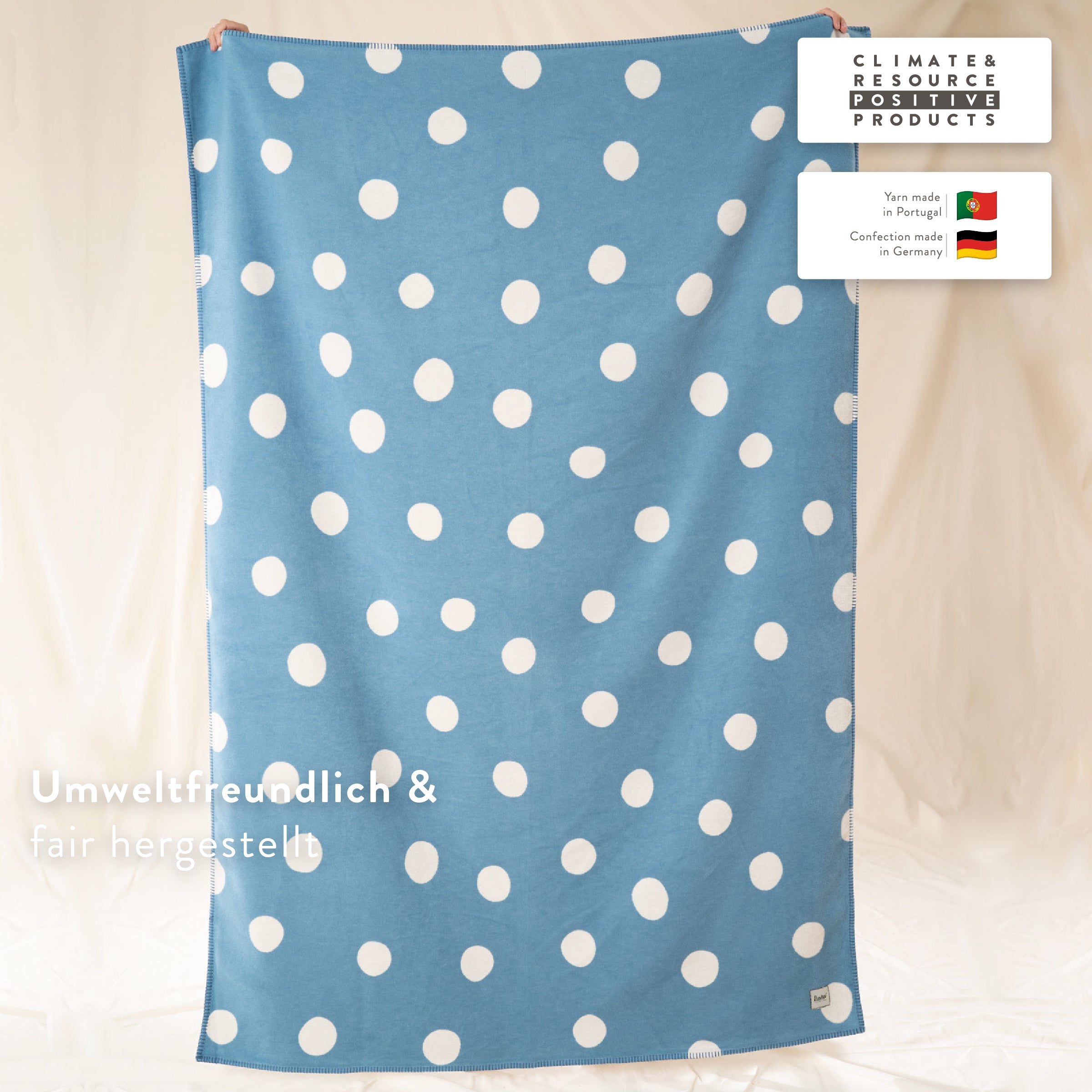 Kushel Decke Polka Blue